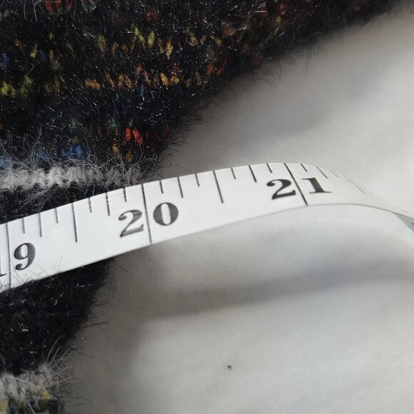 Modcloth Women's Size Small Striped Black Sweater Cardigan Open Pockets - Picture 2 of 8